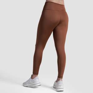 Leggings de course slim couleur camel pour femmes, pantalon de yoga taille haute, doux, respirant, extensible, tricoté en Spandex et Nylon, taille XL - Product Image 2