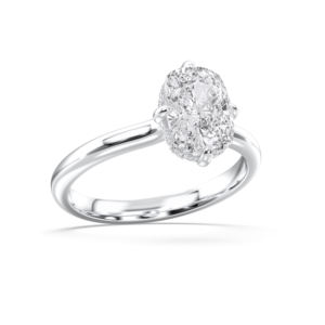 2.13 Carat E-F/VVS-VS Moissanite Diamond Solitaire Engagement <b>Ring</b> Cushion & Round Cut Prong <b>Set</b> in Platinum <b>for</b> <b>Women</b> - Product Image 4