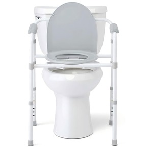 Cómodas de cabecera plegables duraderas con altura ajustable para ancianos y discapacitados Silla de inodoro portátil para uso doméstico y en el jardín - Product Image 5