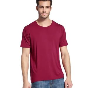 Venta al por mayor transpirable cómodo suave 95% algodón 5% Spandex camisetas hombres manga corta gimnasio equipado OEM personalizado camiseta para hombres - Product Image 6