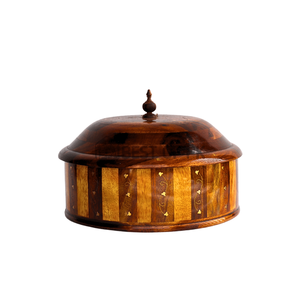 Marmite en bois avec couvercle pour la maison hôtel et restaurants Chapati servant des casseroles chaudes plats décoratifs taille personnalisée marmite en bois - Product Image 5