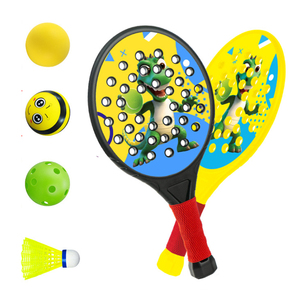 Juego de Práctica de Padel Infantil Beach Padel Soft EVA Face Raquetas con Red de Poliéster 2 Raquetas y 2 Pelotas de PU - Product Image 3