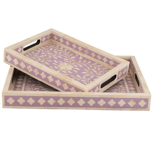 Direct Factory High Quality Wood Bone Inlay Serving <b>Tray</b> Luxury Indian Handmade for Home & Hotel <b>Kitchen</b> Use - Product Image 1