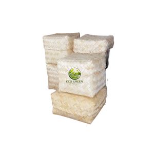 Caja de Almacenamiento Rústica de Bambú con Tapa, Cesta Hecha a Mano Ecológica para Joyas, Dulces, Regalos y Organizador de Mesa - Product Image 4