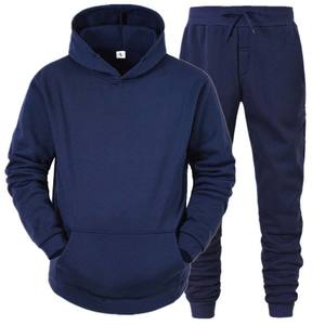 Chándal para hombre 2 piezas Otoño Invierno Casual sólido SweatSuits - Product Image 1