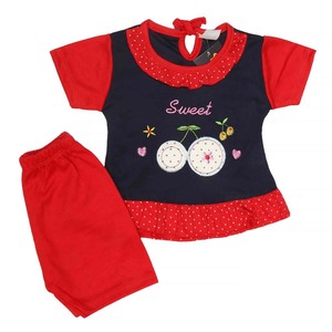 ชุดเด็กผู้หญิงแรกเกิด 2 ชิ้น - สีแดง - Product Image 2