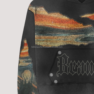 Breathable Hot Sale Customized Men <b>Hoodie</b> Jogging Trousers 2 Piece Print Fitness <b>Running</b> Sportswear Casual Winter Tracksuit - Product Image 4