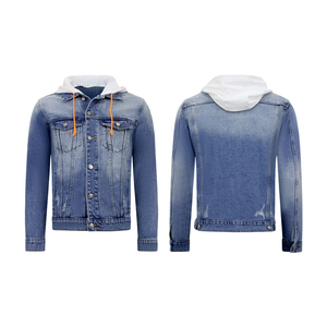 Chaqueta vaquera con capucha para hombre con cierre de botón, elegante diseño de manga regular para una moda sin esfuerzo y comodidad diaria - Product Image 3