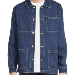 แจ็คเก็ตยีนส์ผู้ชายสไตล์ใหม่ ทรงโอเวอร์ไซส์ แนวเรโทร ลำลอง ใส่ได้ในฤดูหนาว อุ่นสบาย ผลิตจากผ้าฝ้าย 100% กันลม แบบสองด้าน - Product Image 1
