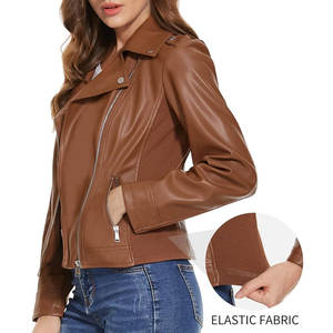 Chaquetas de cuero para mujer de alta calidad y bajo precio, venta al por mayor, chaquetas de cuero de moda para mujer de nuevo diseño 2025 - Product Image 4