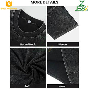 240 GSM Premium Heavyweight 100% algodón para hombre de gran tamaño recortado Regular Fit cuello alto camiseta transpirable de secado rápido - Product Image 6