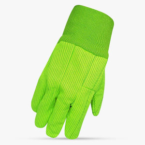 Guantes Skatiq De Corte Con Cordones Hi-Viz De 18 Oz. Guantes de seguridad de punto de algodón/poliéster - Product Image 3