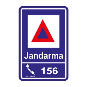 Panneau de signalisation routière réfléchissant Gendarmerie B-40 - Product Image 3