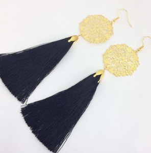 Boucles d'oreilles Freestyle/Décorations de costumes/Boucles d'oreilles de danse Boucles d'oreilles à franges-Or-Long - Product Image 3