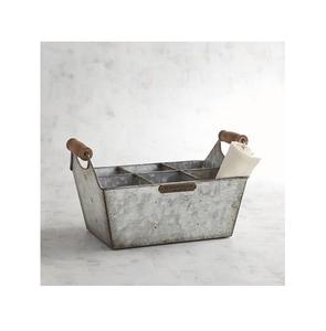 Macetero de Metal Galvanizado con Acabado Envejecido, Ecológico y Moderno, Organizador Tipo Cubo para Plantas y Flores del Hogar - Product Image 2