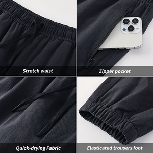 Pantalon de sport décontracté pour hommes, couleur unie, personnalisable, vente en gros, pantalon d'entraînement athlétique pour la randonnée en plein air, la salle de sport - Product Image 6