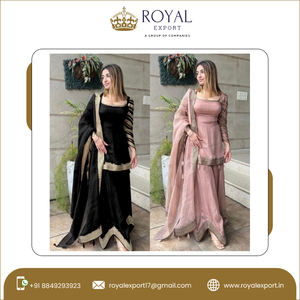 ชุดประจำชาติอินเดีย,ชุดสูท Sharara Salwar/ชุดสูทพาลาซโซปักลายได้เยอะ - Product Image 2