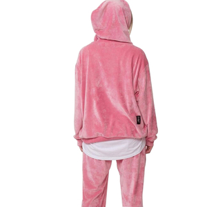 Chándal de mujer Casual Terciopelo rojo Cremallera en la parte superior e inferior Conjunto de chándal de terciopelo de último estilo de alta calidad - Product Image 4
