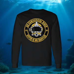 Camiseta de Manga Larga con Estampado de Buzo Comercial Estadounidense, Sin Límite de Profundidad, Equipo y Accesorios de Natación y Buceo - Product Image 3