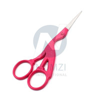 Ciseaux de broderie professionnels en acier inoxydable à pointe aiguisée, couleur personnalisée, pour droitiers, motif grue, pour couture, artisanat, travaux d'aiguille et usage quotidien