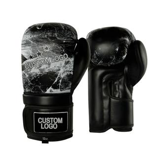 Guantes de boxeo de medio Dedo de calidad superior Mma Guantes de cuero de vaca genuino Muay Thai Guantes de combate de boxeo profesional - Product Image 1