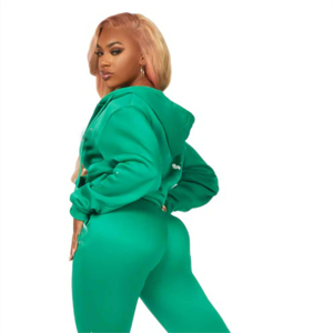 Sweat à capuche vintage superposé pour femme, personnalisable, de qualité supérieure, en tissu polaire léger, pour le fitness et la mode - Product Image 5