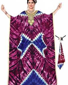 African Hand Tie Dye Batiki Kaftan Thai Retro HIPPIE BOHO HAWAII MAXI VESTIDO TAMAÑO LIBRE Kaftan Gypsy Long Maxi Vestidos Bahamas - Product Image 2