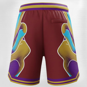 Shorts en maille 100 % polyester Performance Tech avec doublure de compression intégrée et poche dissimulée pour téléphone, pour une performance fonctionnelle avancée - Product Image 2