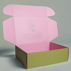 Green Mixed Pink Corrugated Shipping Boxes <strong>Custom</strong> Logo Cardboard Mailer <strong>Box</strong> 9x6x4 Outside Printed <strong>Flower</strong> Packing <strong>Flower</strong> - Product Image 1
