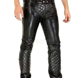 Dernier modèle de pantalon en cuir streetwear gay, design personnalisé, taille haute, léger, coupe droite, décontracté, tissu de haute qualité, prix raisonnable, OEM - Product Image 4