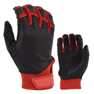 Guantes de bateo de béisbol de cuero genuino con logotipo personalizado, guantes de bateo de béisbol y softbol de todos los colores personalizados de alta calidad - Product Image 6