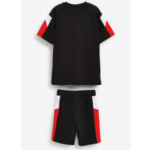 Nouveau ensemble short d'été pour enfants et garçons dernier design meilleur ensemble jumeau à blocs de couleurs pour garçons coton respirant décontracté séchage rapide - Product Image 2
