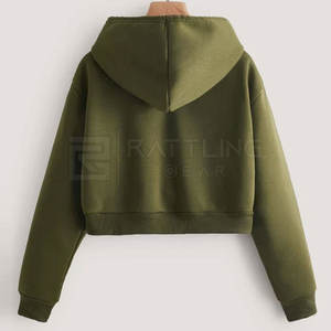 Sweat à capuche de qualité supérieure pour femmes, confortable, vente chaude pour la saison d'hiver, design doublé avec col à capuche court - Product Image 2