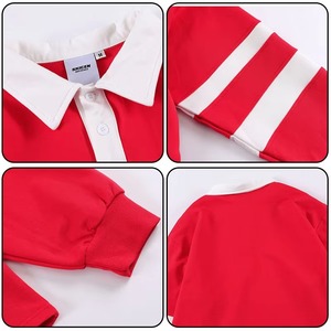 Sudaderas Polo de manga larga de gran tamaño a la moda, polos para hombre, logotipo personalizado a la moda, serigrafía tejida - Product Image 5