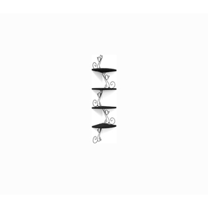 Étagère d'angle murale à 4 niveaux, design en bois et métal, gain de place, avec supports en forme de chat - Product Image 1
