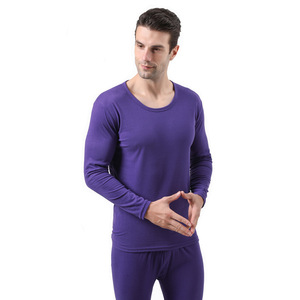 Men's <b>Fleece</b> Long Johns Fitness Suit Warm Winter round-Neck Top with Breathable Feature Comfortable Underwear for men's - Product Image 1