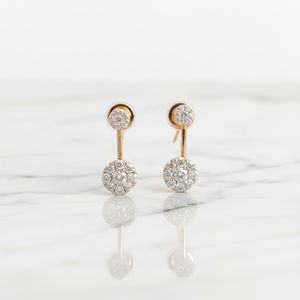 Bijoux de mode tendance hip-hop de luxe, argent 925, moissanite taille 2 pierres, boucles d'oreilles pendantes en forme de boule pour femmes, boucles d'oreilles pendantes pour soirée - Product Image 2