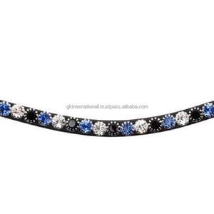 สีดำและสีฟ้าอ่อนคริสตัลขนาดใหญ่1แถววิบวับสายหนังแต่งคิ้วม้าในทุกขนาดรูปร่างและสี - Product Image 5