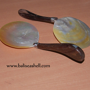 Artisanat d'art coquillage cuillère et fourchette bijoux pour mariages avec motif coquillage cuillère et vadrouille coquille artisanat - Product Image 3