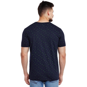 Slim Fit grande taille vêtements couleur noire hommes imprimé T-Shirt Premium élégant décontracté col en v conception respirant t-shirts pour hommes - Product Image 4