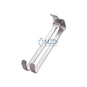 Juego de 2 Retractores de Tiroides Farabeuf, Instrumentos Ortopédicos Veterinarios de Acero Inoxidable, Manuales, Compatibles con MOL, Reutilizables de Alta Calidad - Product Image 3