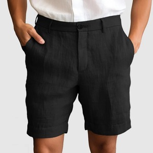 Shorts de Algodón y Lino para Hombre, Color Marrón, de Secado Rápido, Corte Holgado, Estilo Cargo, para Playa o Piscina, Ligeros, Nueva Colección - Product Image 4
