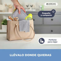Mobiclinic Kit de soins pour bébé sans BPA en orange 8 articles ensemble de soins des ongles pour un usage quotidien à entraînement manuel avec des matériaux en plastique PP en tissu