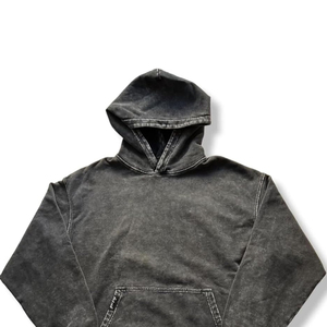Sweat à capuche délavé à l'acide lourd grande taille sweats à capuche pour hommes 100% coton impression personnalisée votre logo de marque polaire pull à capuche surdimensionné - Product Image 6