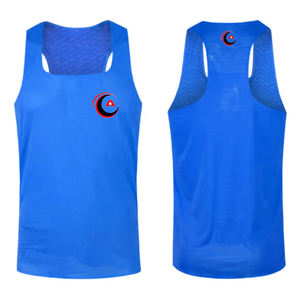 Men <b>Women</b> Muscle Gym Tank <b>Top</b> Oversize Armholes Cotton Fitness <b>Vest</b> Breathable O-Neck Collar Solid Print Embroidery Mark's <b>Top</b> - Product Image 1