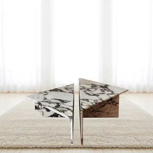 Muebles nórdicos Calcutta Zócalo Joyería Calacatta Viola Mármol Cubos Piedra Calacatta Viola Mármol Mesa auxiliar <span class=keywords><strong>Plin</strong></span> Tops - Product Image 2