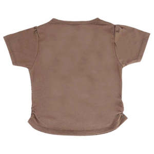 Camiseta estampada de manga corta para niñas - Marrón - Product Image 2