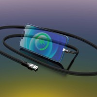 Câble USB standard 3A 1,5 m pour téléphone portable iPhone, matériau PVC, modèle 1500144, couleur NOIR