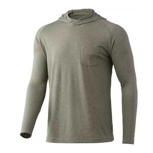 Camisas de pesca UV de manga larga para hombre con diseño de camuflaje con logotipo personalizado 2025, poliéster que absorbe la humedad con juegos de sublimación con capucha - Product Image 2