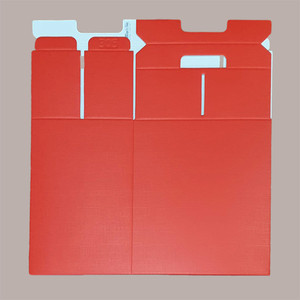 10 pièces boîte-cadeau de noël support Panettone moyen carton graphique en soie rouge pour bouteille 330x250H350mm pour décorations de vacances - Product Image 4